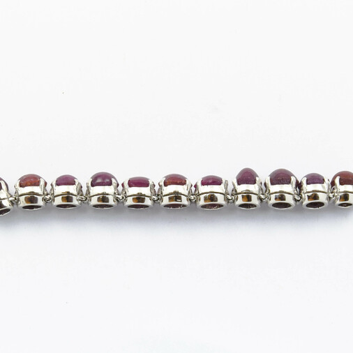 Rubinarmband aus 925 Silber, nachhaltiger second hand Schmuck perfekt aufgearbeitet