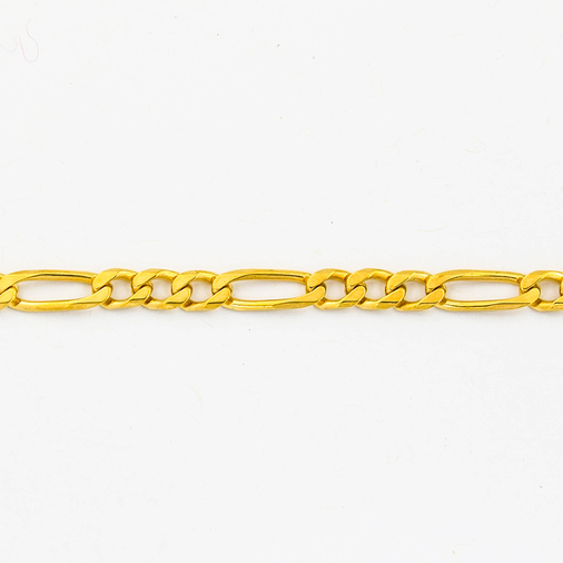 Figaroarmband aus 750 Gelbgold, nachhaltiger second hand Schmuck perfekt aufgearbeitet