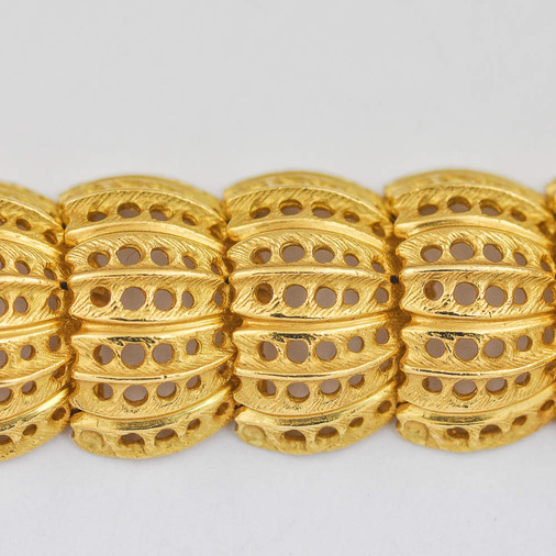 Gliederarmband aus 750 Gelbgold, nachhaltiger second hand Schmuck perfekt aufgearbeitet