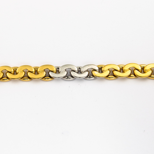 Brillantgliederarmband aus 750 Gelb- und Weißgold, nachhaltiger second hand Schmuck perfekt aufgearbeitet