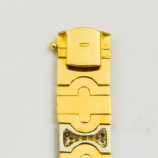 Brillantgliederarmband aus 750 Gelb- und Weißgold,  nachhaltiger second hand Schmuck perfekt aufgearbeitet