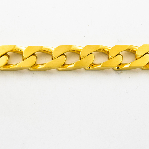 Panzerarmband aus 750 Gelbgold, nachhaltiger second hand Schmuck perfekt aufgearbeitet