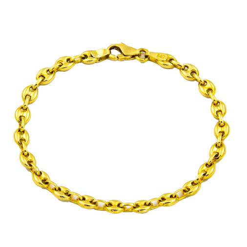 Schiffsankerarmband aus 585 Gelbgold, nachhaltiger second hand Schmuck perfekt aufgearbeitet
