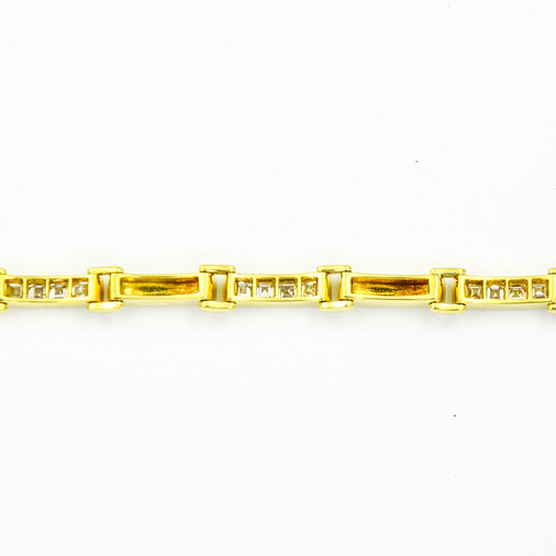 Schmitt Diamantarmband aus 750 Gelbgold, nachhaltiger second hand Schmuck perfekt aufgearbeitet