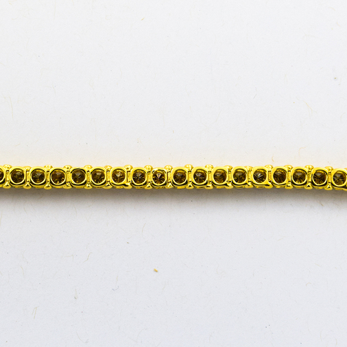 Brillanttennisarmband aus 585 Gelbgold nachhaltiger second hand Schmuck perfekt aufgearbeitet