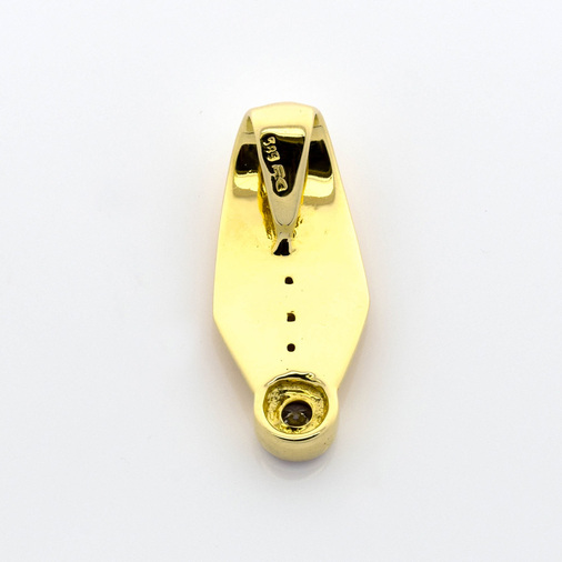 Diamantanhänger aus 585 Gelb- und Weißgold mit Brillant, nachhaltiger second hand Schmuck perfekt aufgearbeitet