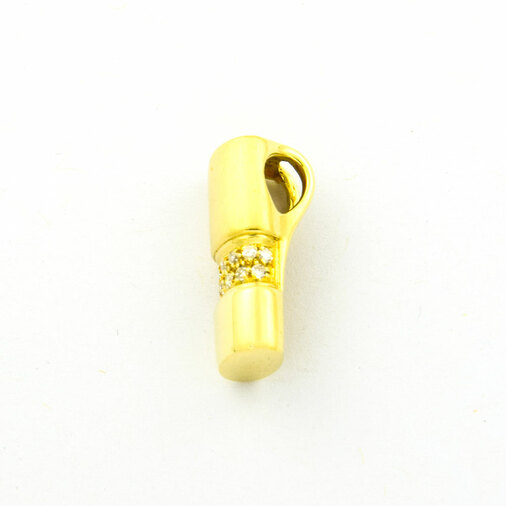 Diamantanhänger aus 585 Gelbgold, nachhaltiger second hand Schmuck perfekt aufgearbeitet