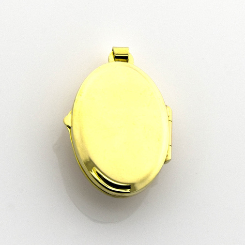 Anhänger/Medaillon aus 585 Gelb- und Weißgold mit Saphir, nachhaltiger second hand Schmuck perfekt aufgearbeitet
