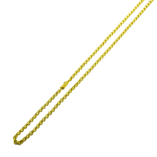 Erbskette aus 585 Gelbgold, 65cm, nachhaltiger second hand Schmuck perfekt aufgearbeitet