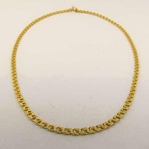 Garibaldikette aus 585 Gelbgold, 45cm, nachhaltiger second hand Schmuck perfekt aufgearbeitet