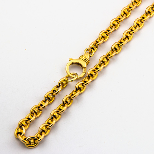 Halskette aus 750 Gelbgold, 46,5 cm, nachhaltiger second hand Schmuck perfekt aufgearbeitet