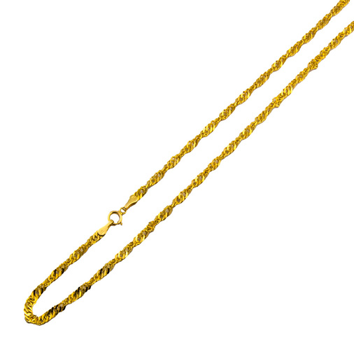 Halskette aus 585 Gelbgold, 46cm, nachhaltiger second hand Schmuck perfekt aufgearbeitet