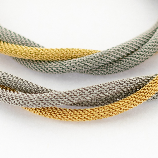 Halskette aus 750 Gelb- und Weißgold, 46cm, nachhaltiger second hand Schmuck perfekt aufgearbeitet
