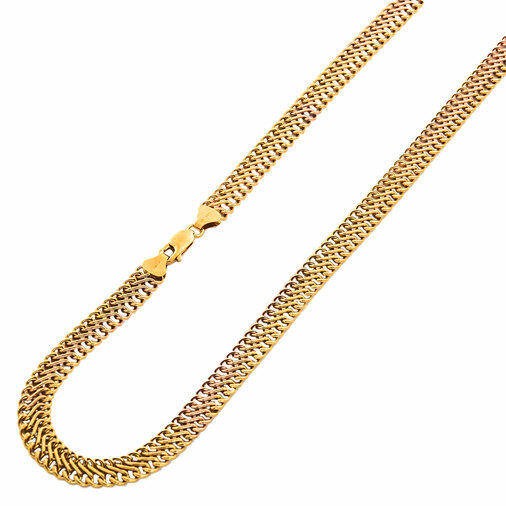 Halskette aus 585 Rotgold, 45,5cm, nachhaltiger second hand Schmuck perfekt aufgearbeitet