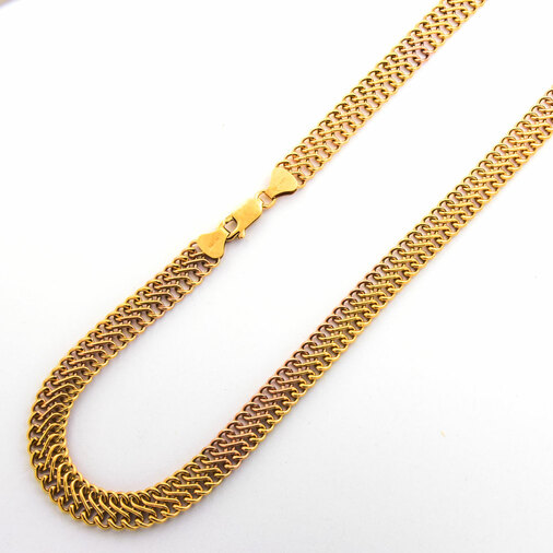 Halskette aus 585 Rotgold, 45,5cm, nachhaltiger second hand Schmuck perfekt aufgearbeitet