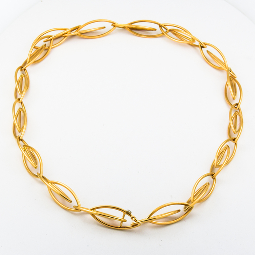 IsabelleFa Halskette aus 750 Gelb- und Weißgold mit Brillant, nachhaltiger second hand Schmuck perfekt aufgearbeitet