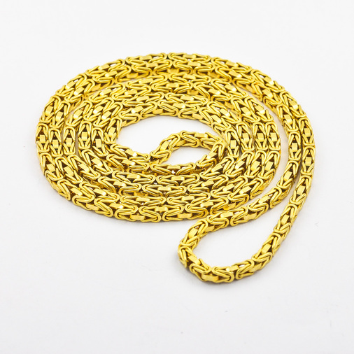 Königskette aus 585 Gelbgold, 90 cm, hochwertiger second hand Schmuck perfekt aufgearbeitet
