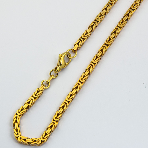 Königskette aus 585 Gelbgold, 48,5cm, nachhaltiger second hand Schmuck perfekt aufgearbeitet