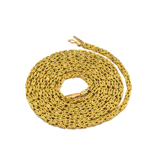 Königskette aus 585 Gelbgold, 90cm, nachhaltiger second hand Schmuck perfekt aufgearbeitet