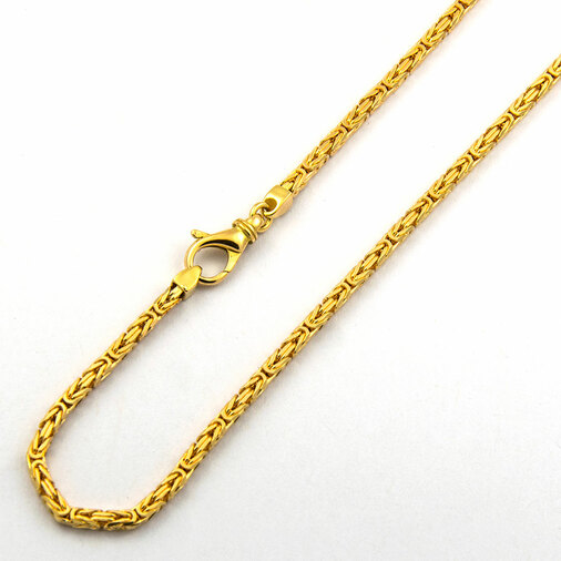 Königskette aus 750 Gelbgold, 50,5cm, nachhaltiger second hand Schmuck perfekt aufgearbeitet