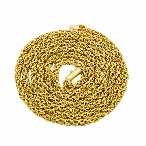 Königskette aus 750 Gelbgold, nachhaltiger second hand Schmuck perfekt aufgearbeitet