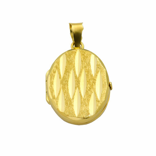 Medaillon aus 585 Gelbgold, nachhaltiger second hand Schmuck perfekt aufgearbeitet