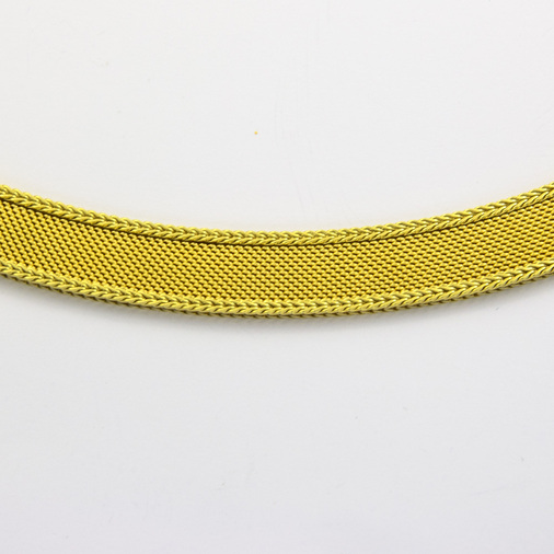 Milanaise-Collier aus 585 Gelbgold, Vintage, 42 cm, nachhaltiger second hand Schmuck perfekt aufgearbeitet