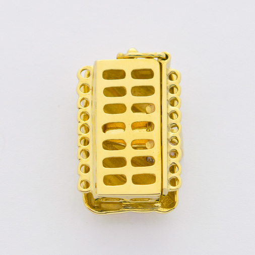 Schließe aus 585 Gelb- und Weißgold mit Diamant, nachhaltiger second hand Schmuck perfekt aufgearbeitet