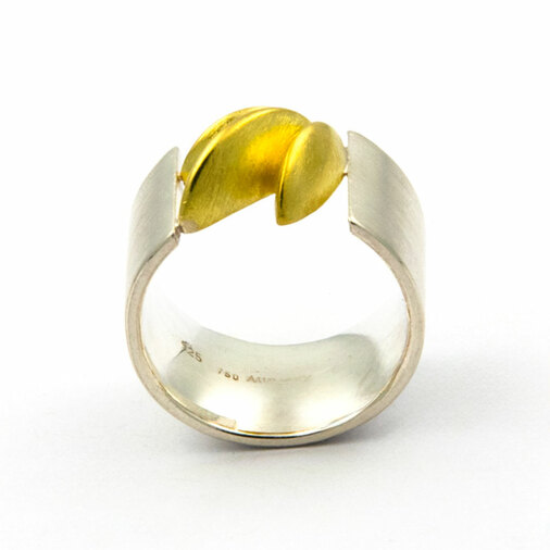 Aurifex Ring aus 750 Gold/Silber, nachhaltiger second hand Schmuck perfekt aufgearbeitet