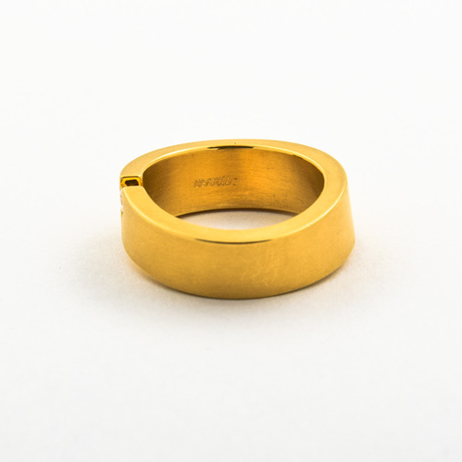 Niessing Ring Kerbe II aus 750 Gelbgold mit Diamant, neuwertig, nachhaltiger second hand Schmuck perfekt aufgearbeitet