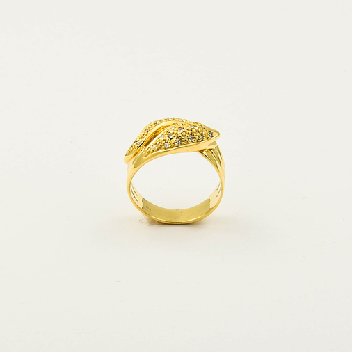 Diamantring aus 585 Gelbgold, nachhaltiger second hand Schmuck perfekt aufgearbeitet