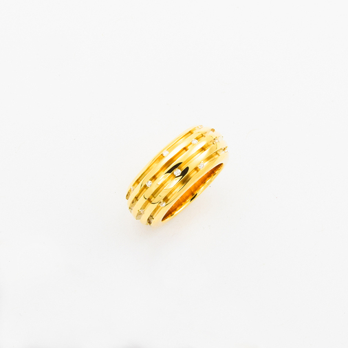 Ring aus 750 Gelbgold mit Brillant, nachhaltiger second hand Schmuck perfekt aufgearbeitet