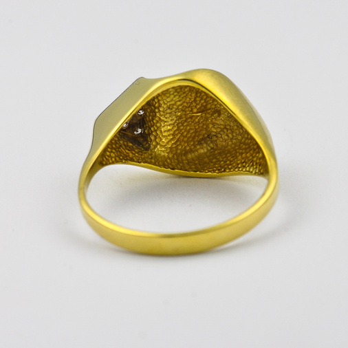 Diamantring aus 585 Gelbgold, hochwertiger second hand Schmuck perfekt aufgearbeitet