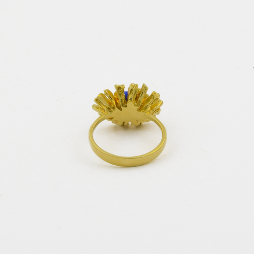 Ring aus 585 Gelbgold mit Lapislazuli, nachhaltiger second hand Schmuck perfekt aufgearbeitet