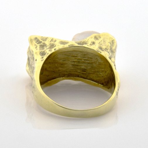 Perlenring aus 585 Gelbgold, nachhaltiger second hand Schmuck perfekt aufgearbeitet