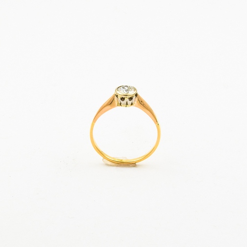 Ring aus 585 Rosé- und Weißgold mit Diamant, nachhaltiger second hand Schmuck perfekt aufgearbeitet