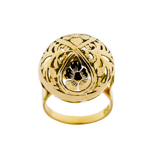 Ring aus 583 Rotgold, nachhaltiger second hand Schmuck perfekt aufgearbeitet