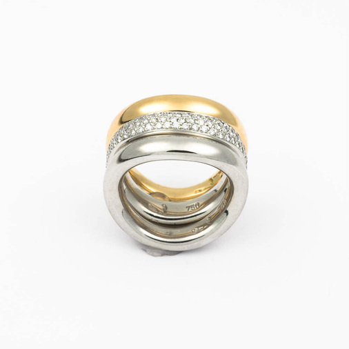 Ring aus 750 Weißgold, hochwertiger second hand Schmuck perfekt aufgearbeitet