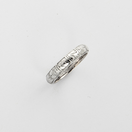 Ring aus 585 Weißgold, nachhaltiger second hand Schmuck perfekt aufgearbeitet