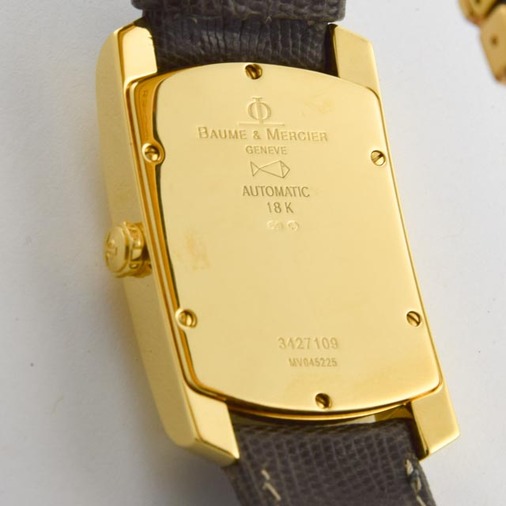 Baume & Mercier Herrenarmbanduhr Hampton Milleis Automatik mit Datumsanzeige und Schnellschaltung, gebrauchte Luxusuhr im Top-Zustand