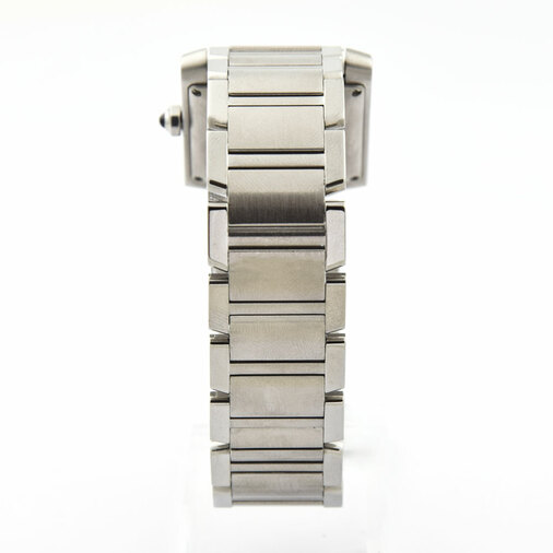 Cartier Armbanduhr Tank Francaise Automatik mit Datumsanzeige, gebrauchte Luxusuhr im Top-Zustand