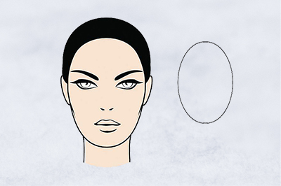 Frauen mit ovalem Gesicht: die breiteste Stelle liegt im Bereich der Wangenknochen, von dort aus verjüngt sich das Gesicht nach oben und unten.